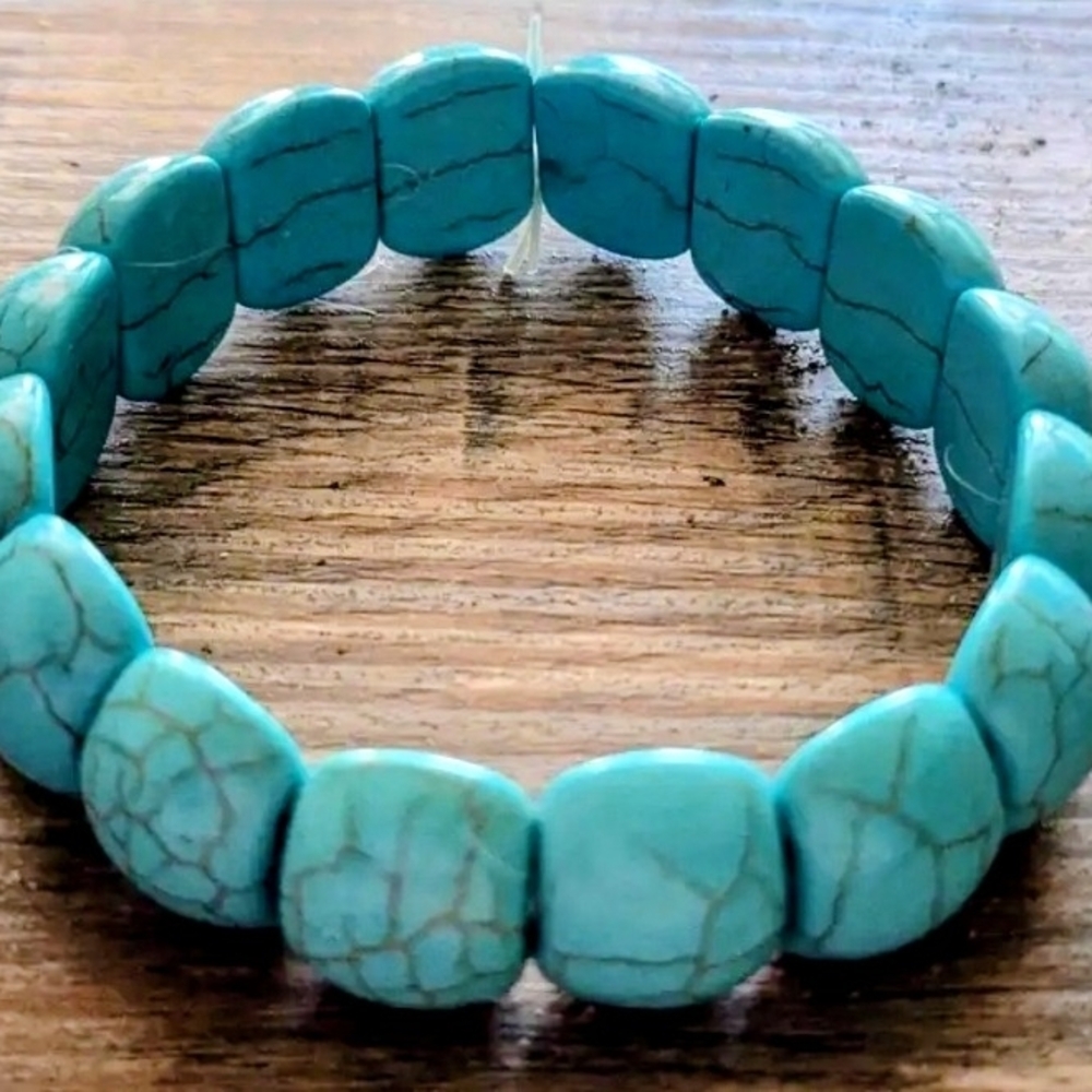 NEW! Turquoise Stone Stretch Bracelet - Women Jewelry